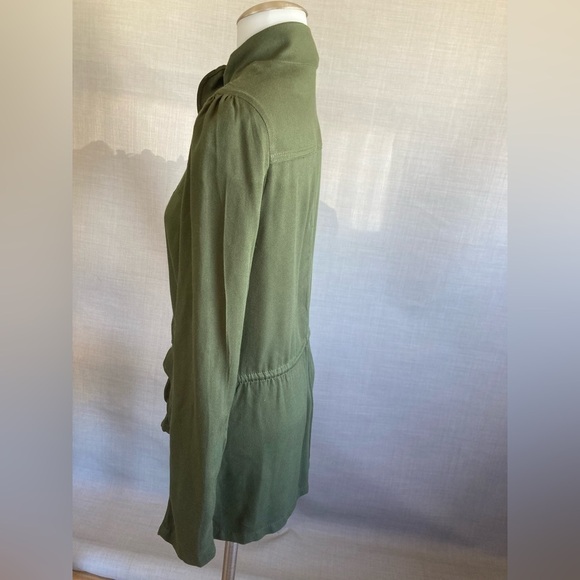 XS ruffled front anorak jacket Maurices army, green light weight zip up coat - Picture 5 of 10